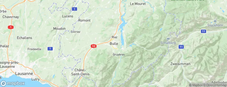 Bulle, Switzerland Map