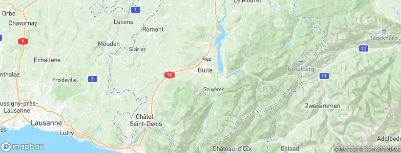 Bulle, Switzerland Map