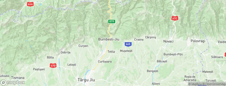 Bumbeşti-Jiu, Romania Map