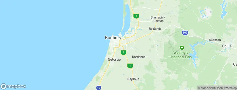 Bunbury, Australia Map
