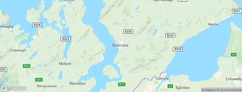 Buncrana, Ireland Map
