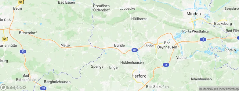 Bünde, Germany Map
