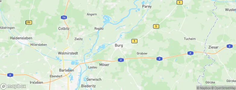 Burg bei Magdeburg, Germany Map