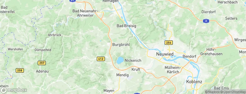 Burgbrohl, Germany Map