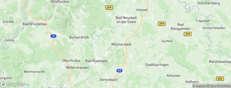 Burghausen bei Münnerstadt, Germany Map