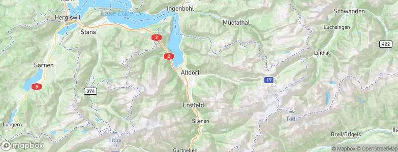 Bürglen, Switzerland Map