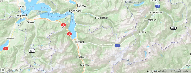 Bürglen (UR), Switzerland Map