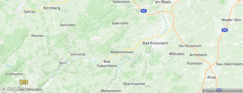 Burgsponheim, Germany Map