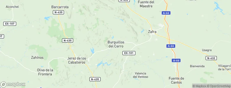 Burguillos del Cerro, Spain Map