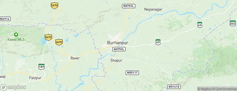 Burhānpur, India Map