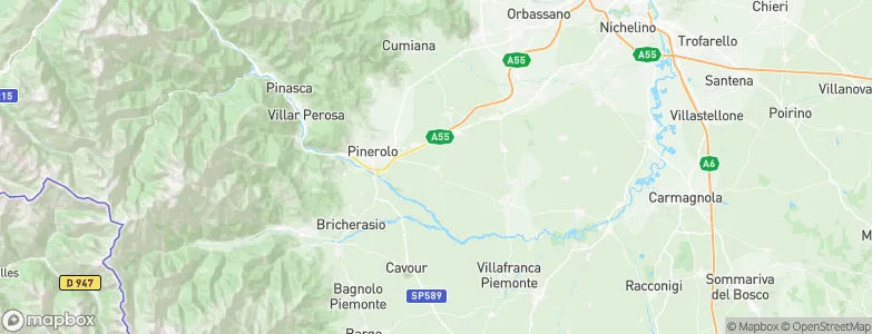 Buriasco, Italy Map