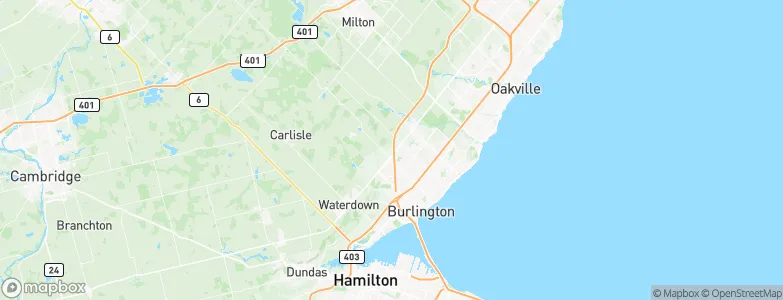 Burlington, Canada Map