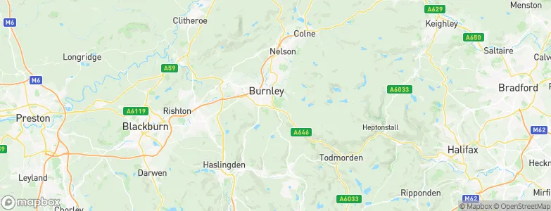 Burnley District, United Kingdom Map
