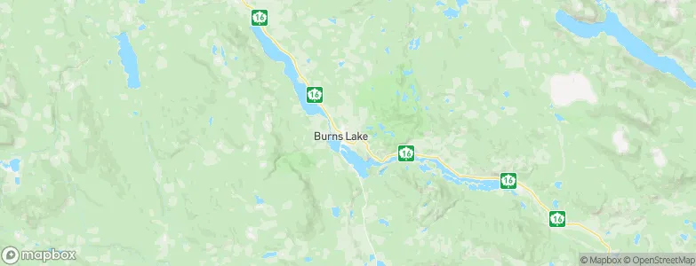 Burns Lake, Canada Map