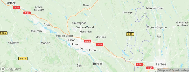 Buros, France Map