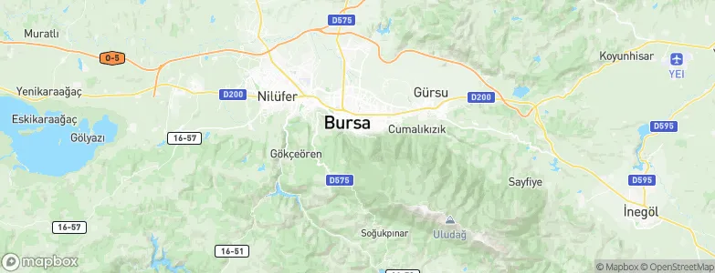 Bursa, Turkey Map