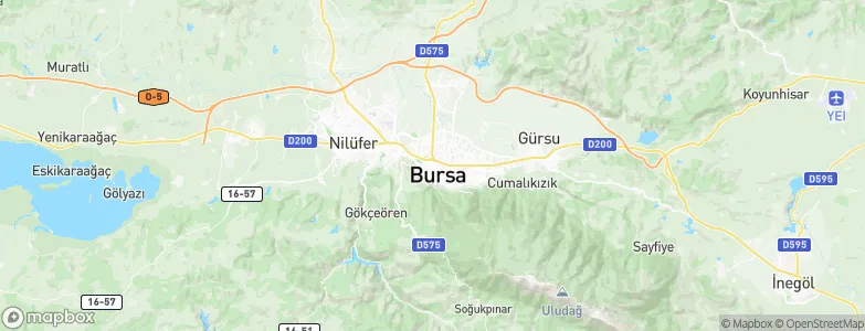 Bursa, Turkey Map