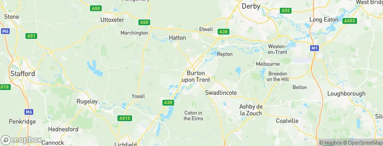 Burton-on-Trent, United Kingdom Map