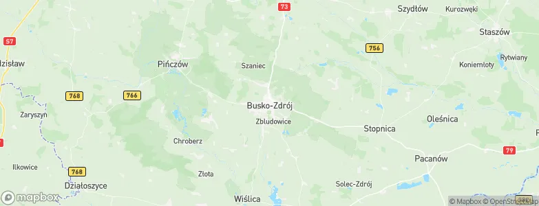 Busko-Zdrój, Poland Map