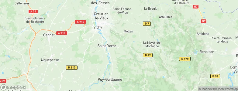 Busset, France Map