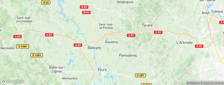 Bussières, France Map