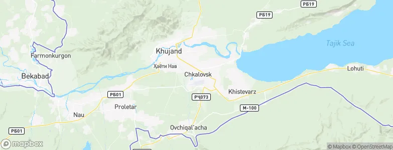Buston, Tajikistan Map