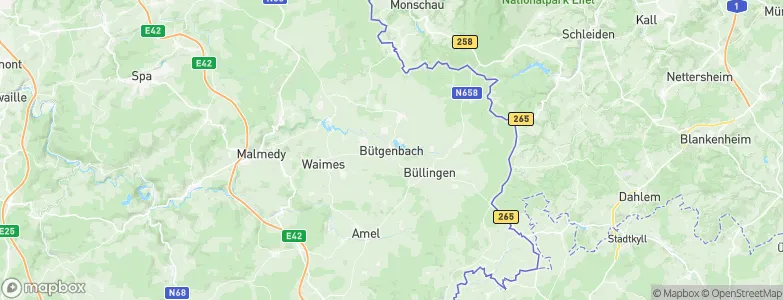 Butgenbach, Belgium Map