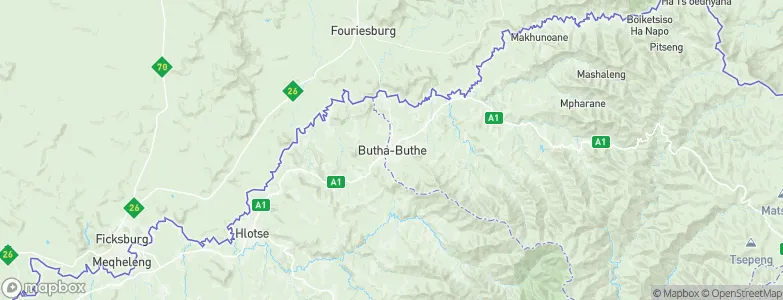 Butha-Buthe, Lesotho Map