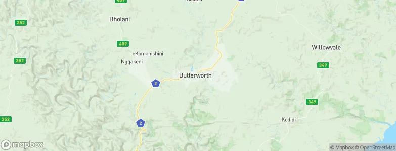 Butterworth, South Africa Map