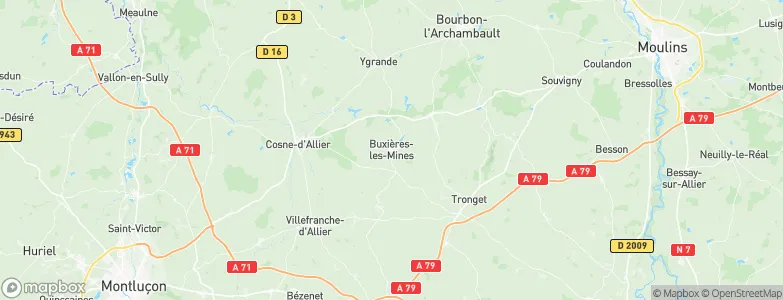 Buxières-les-Mines, France Map