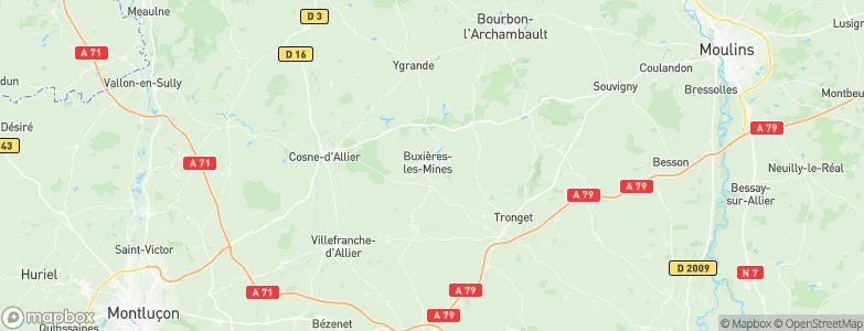 Buxières-les-Mines, France Map