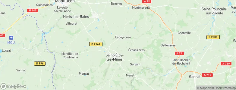 Buxières-sous-Montaigut, France Map