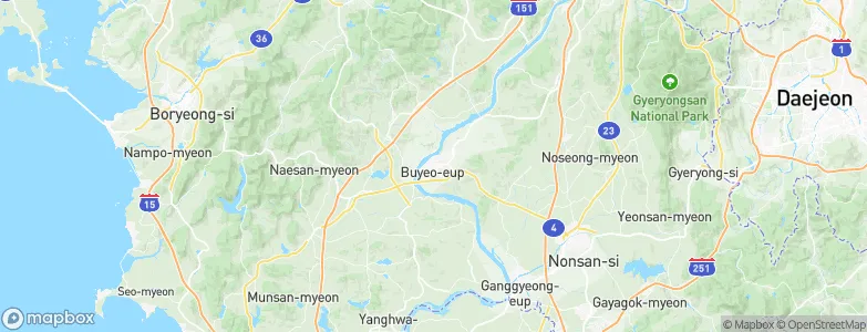 Buyeo, South Korea Map