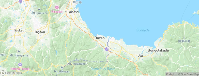 Buzen, Japan Map
