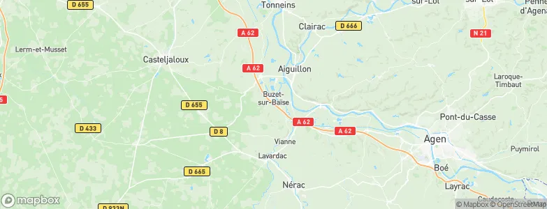 Buzet-sur-Baïse, France Map