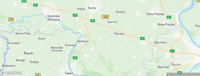Buđanovci, Serbia Map