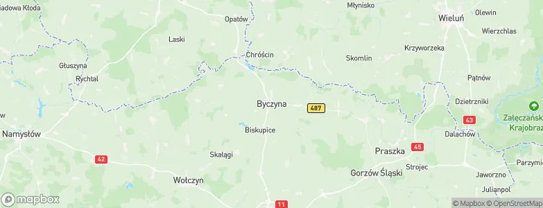 Byczyna, Poland Map