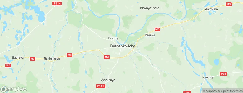 Byeshankovichy, Belarus Map