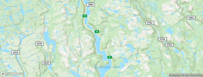 Bygland, Norway Map
