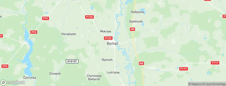 Bykhaw, Belarus Map
