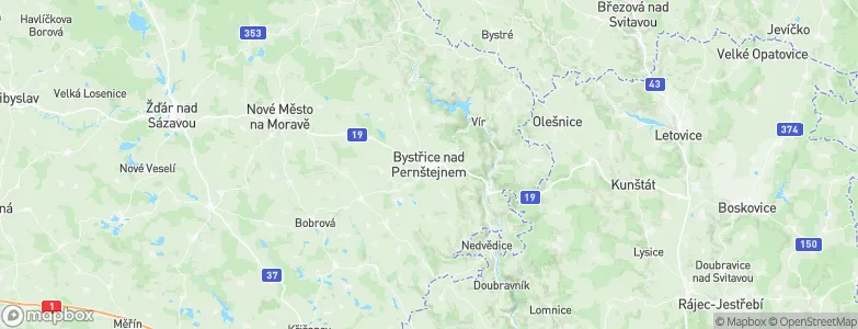 Bystřice nad Pernštejnem, Czechia Map
