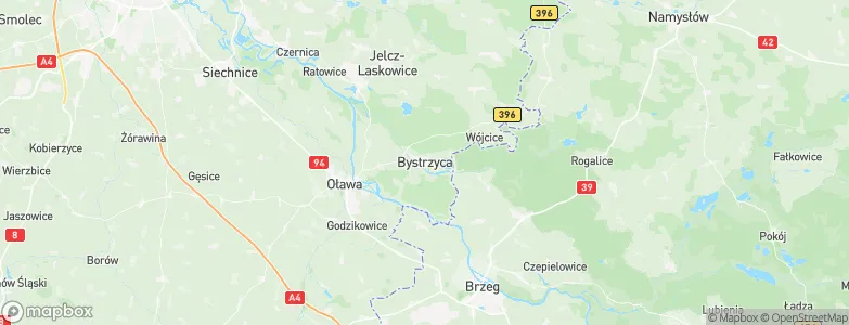 Bystrzyca, Poland Map