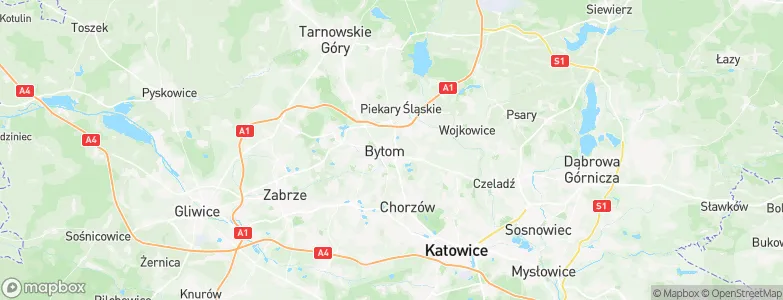 Bytom, Poland Map