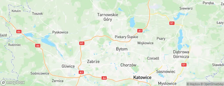 Bytom, Poland Map