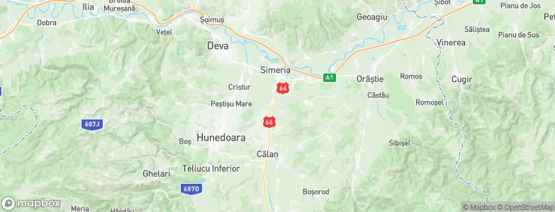 Băcia, Romania Map
