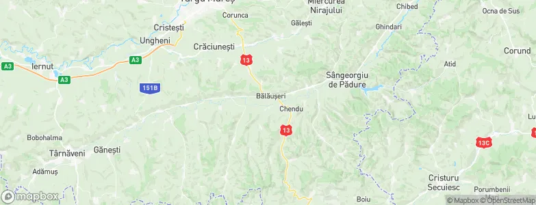Bălăuşeri, Romania Map