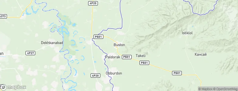 Bŭston, Tajikistan Map