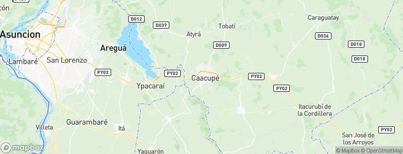 Caacupé, Paraguay Map
