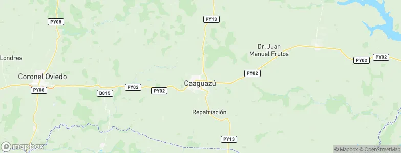 Caaguazú, Paraguay Map