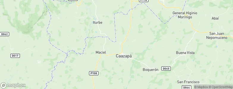 Caazapá, Paraguay Map
